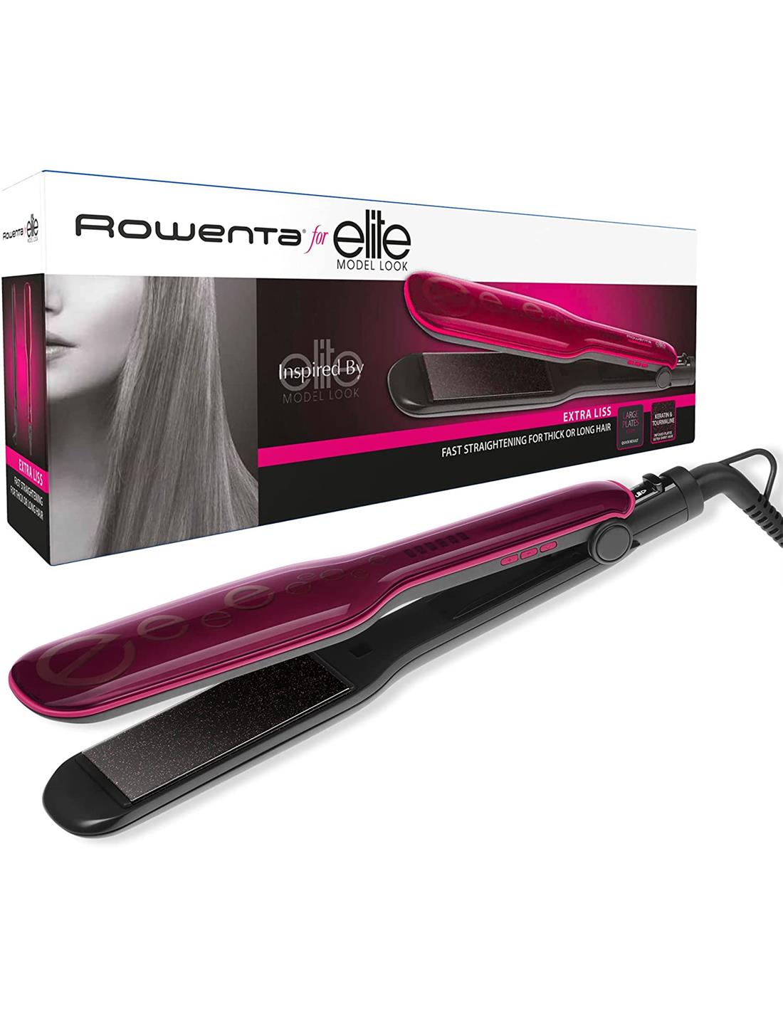Plancha de pelo Rowenta con tecnología infrarrojos - Marrón y Blanco