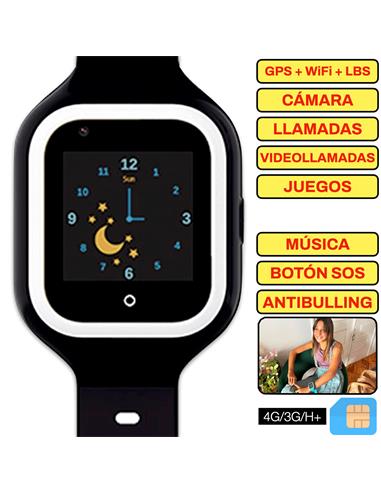 SaveFamily Reloj Iconic Plus 4G Negro - Reloj con Localizador