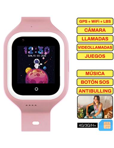 SaveFamily Reloj Iconic Plus 4G Rosa - Reloj con Localizador