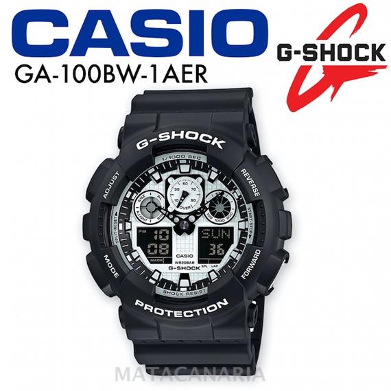 CASIO GA-100BW 1AER G-SHOCK