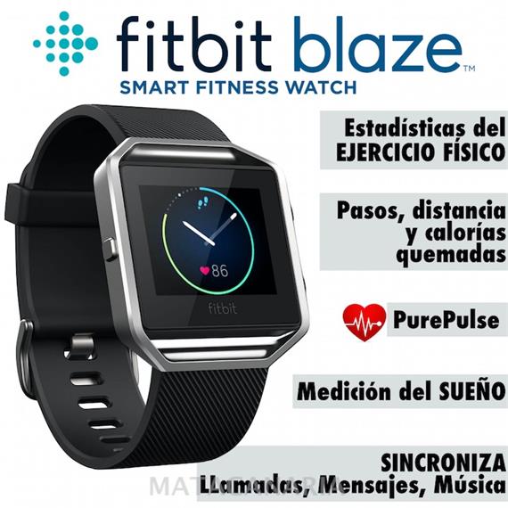 FITBIT FB502SB BLAZE SMART FITNESS WATCH