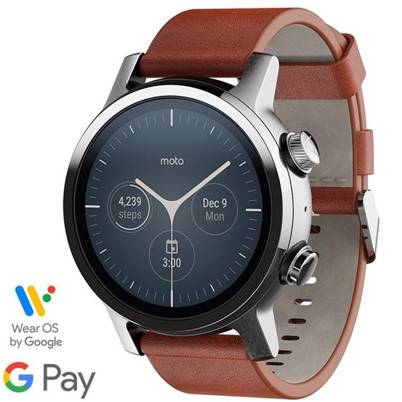 MOTOROLA MOTO360 SMARTWATCH IOS/ANDROID STEEL GREY