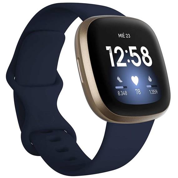 FITBIT VERSA 3 AZUL Y ALUMINIO DORADO (FB511GLNV)