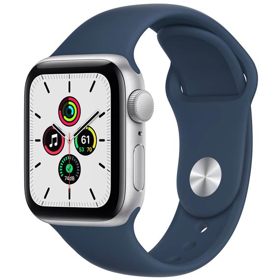 Apple Watch SE 40mm Silver Aluminium + Sport Band Blue  (MKNY3EU)