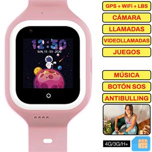 SaveFamily Reloj Iconic Plus 4G Rosa - Reloj con Localizador