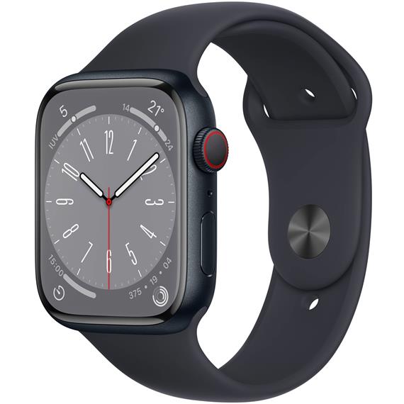 Apple Watch Series 8 GPS + Cellular 45mm Midnight Aluminium (MNK43TY/A)