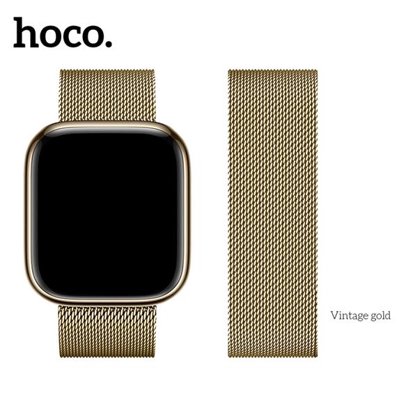 Hoco iWatch WA03 Correa Acero Oro Vintage