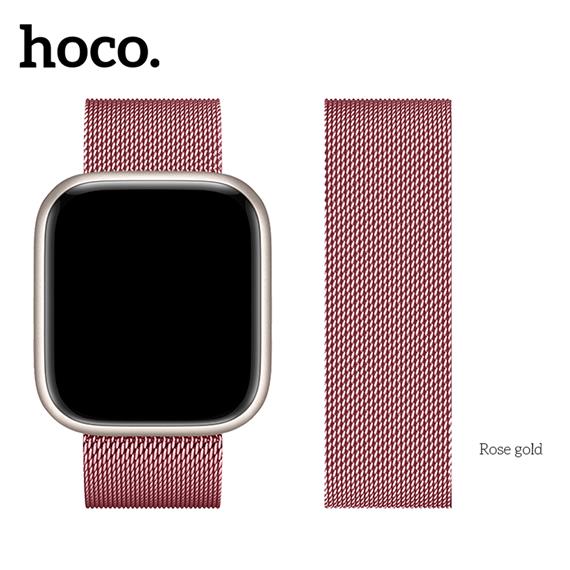 Hoco iWatch WA03 Correa Acero Rosa Oro