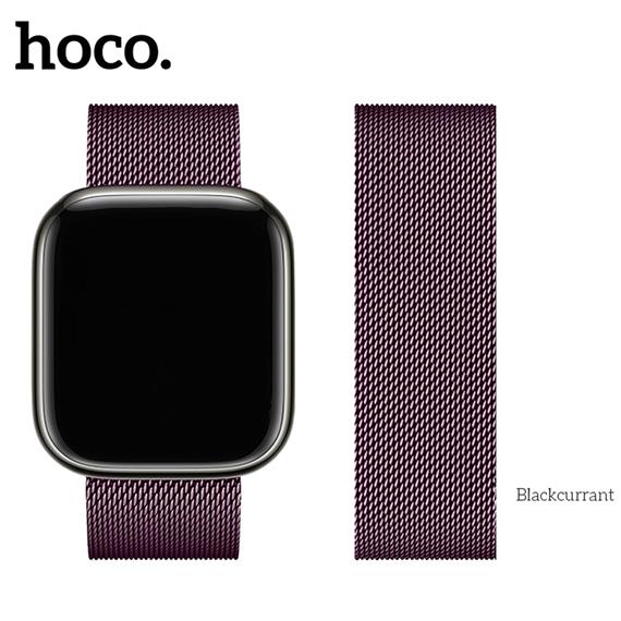 Hoco iWatch WA03 Correa Acero Negro Grosella