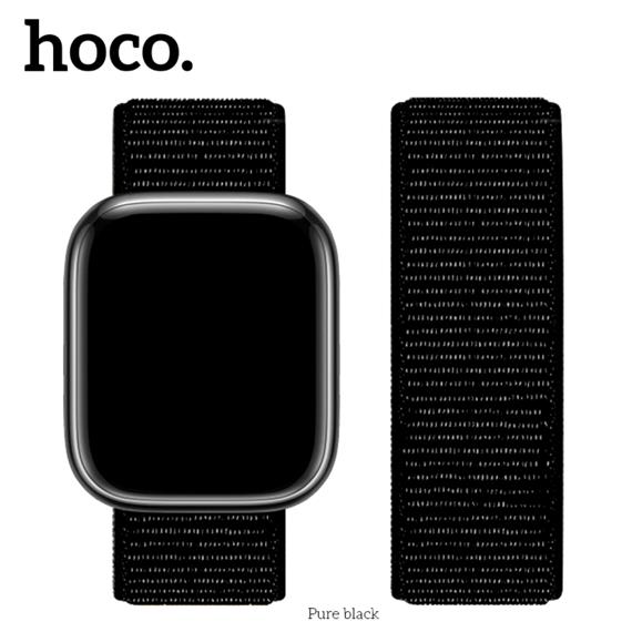 Hoco iWatch WA02 Correa Nylon Negro Puro