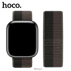 Hoco iWatch WA02 Correa Nylon Negro y Gris