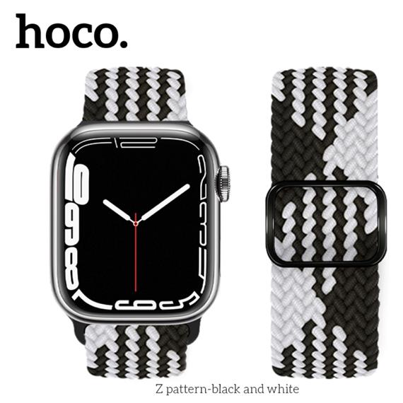 Hoco iWatch WA05 Correa Jane Eyre Nylon Z Pattern Negro y Blanco