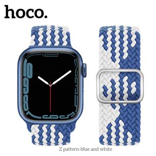 Hoco iWatch WA05 Correa Jane Eyre Nylon Z Pattern Azul y Blanco