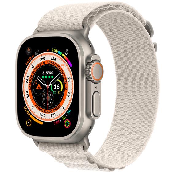 Apple Watch Ultra GPS+ Cellular 49mm Titanium Starlight /Alpine Loop L (MQFT3CS)