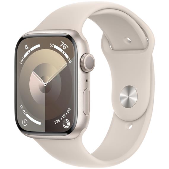 Apple Watch Series 9 GPS 45mm Starlight Aluminium S/M (MR963QL/A)