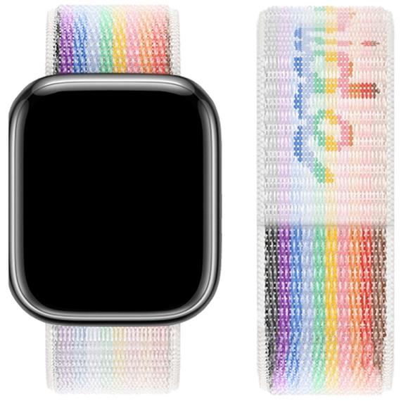 Hoco iWatch WA02 Original Series Loop Type Nylon Strap (38/40/41mm) White Rainbow