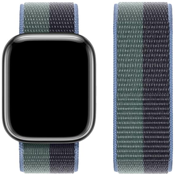 Hoco iWatch WA02 Original Series Loop Type Nylon Strap (38/40/41mm) Midnight With Eucalyptus Green