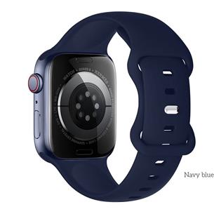 Hoco iWatch WA15 Flexible Buckle Solid Color Silicone Strap (38/40/41mm)Navy Blue