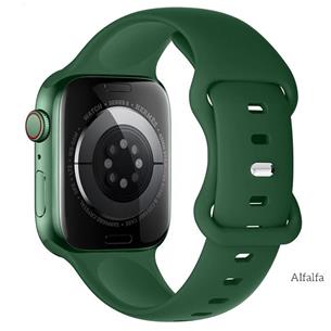 Hoco iWatch WA15 Flexible Buckle Solid Color Silicone Strap (38/40/41mm)Alfalfa