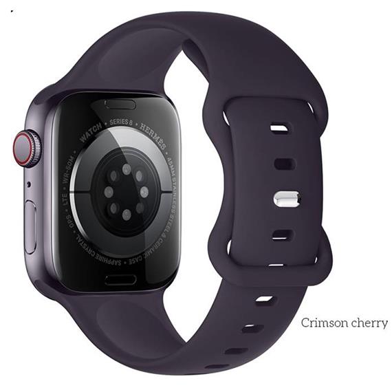 Hoco iWatch WA15 Flexible Buckle Solid Color Silicone Strap (38/40/41mm) Crimson Cherry