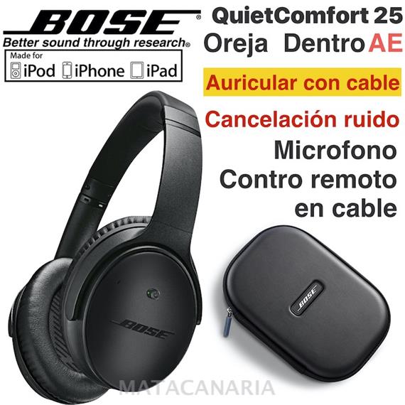 BOSE QC25 MFI TRIPLE AURICULAR BLACK