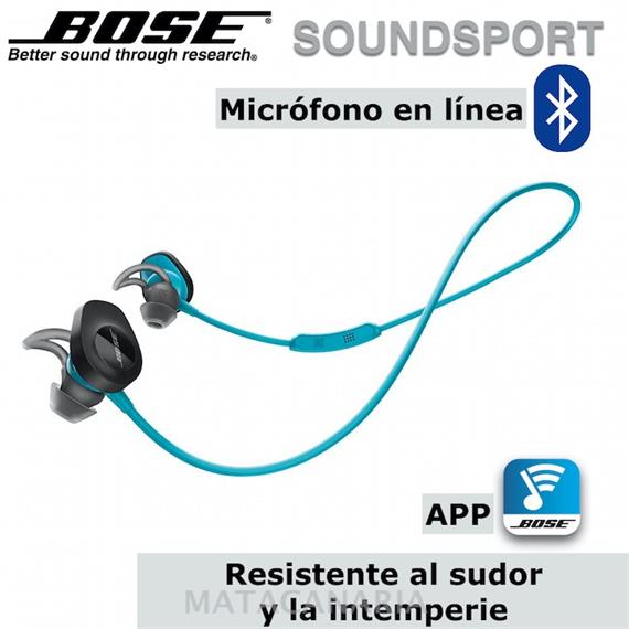 BOSE SOUNDSPORT AURICULAR WIRELESS AQUA BLU WW