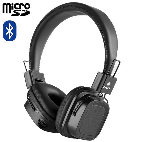 NGS Artica Jelly Auricular con Bluetooth y Micro SD Negro