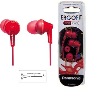 Panasonic RP-HJE125E-R Auricular Rojo