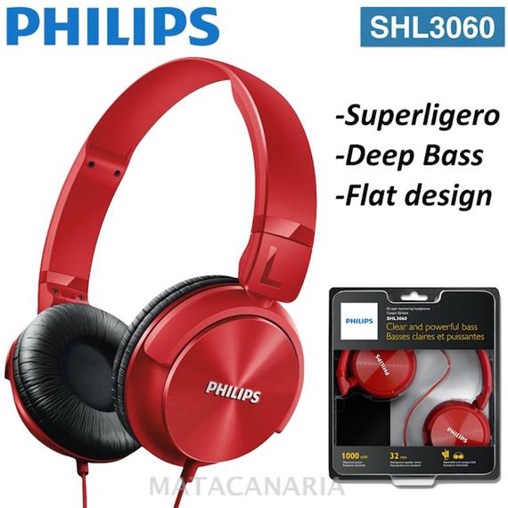 PHILIPS SHL-3060 AURICULAR RED