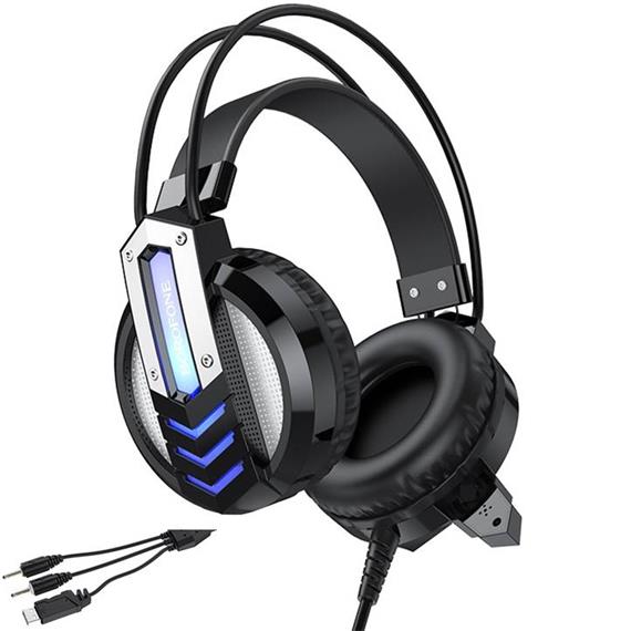 Auricular Borofone Bo100 Gaming 3.5Mm + Usb Negro