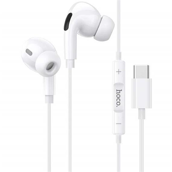 Hoco M77 Auricular con micrófono y conexion USB-C Blanco