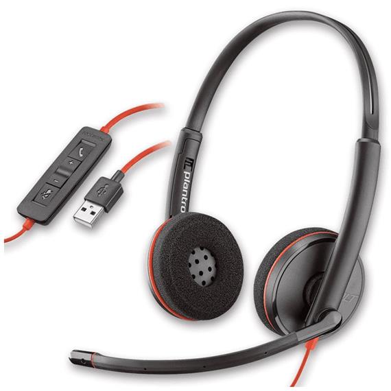 Auricular Plantronics BlackWire C3220 con micrófono USB OEM