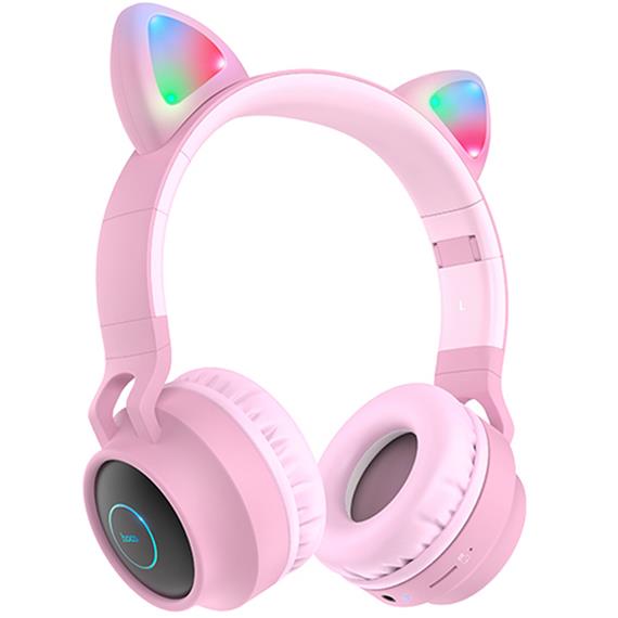 Hoco W27  Auricular Cat Ear Inalámbrico Rosa