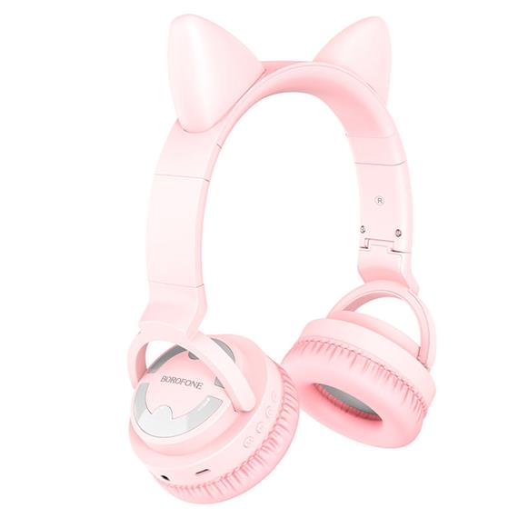 Borofone BO15 Auriculares Cat Ear BT Rosa Girl