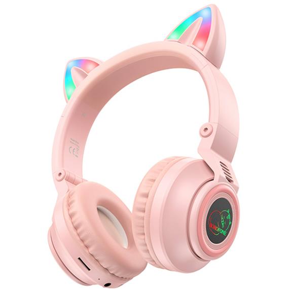 Borofone BO18 Auricular Bluetooth Cat Ear Rosa