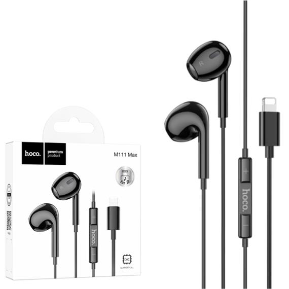 Hoco M111 Auricular Lightning para iPhone Negro