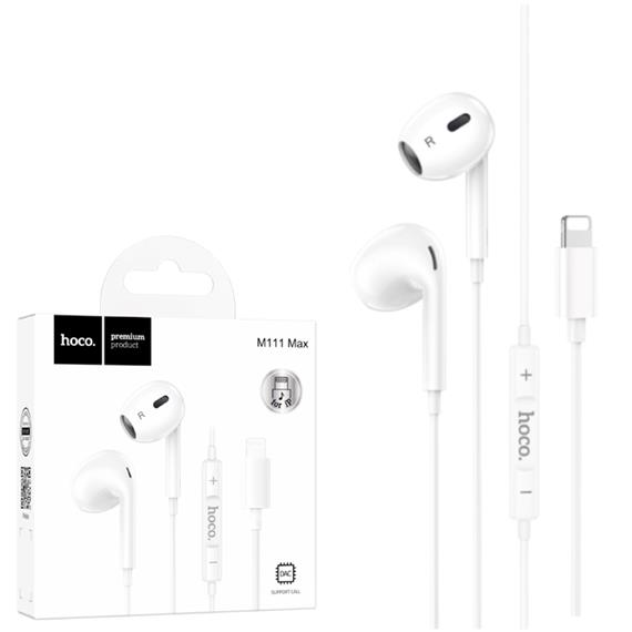 Hoco M111 Auricular Lightning para iPhone Blanco