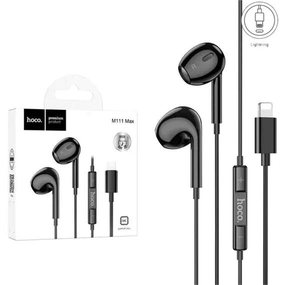 Hoco M111 Max Auricular Lightning para iPhone Negro