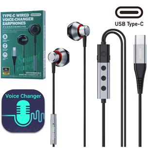 Remax RM-635a Auricular de Cable USB-C Cambiador de VOZ