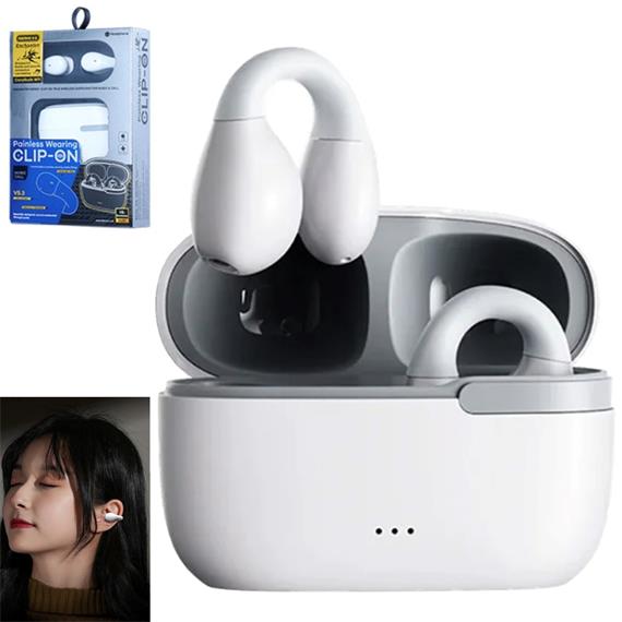 Remax W11 Auricular Bluetooth Open Ear con Clip Blanco