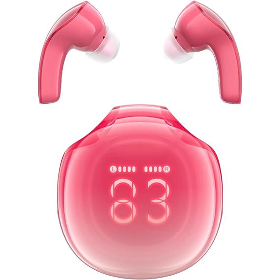 Acefast T9 Crystal  Auricular Bluetooth Pomelo Red