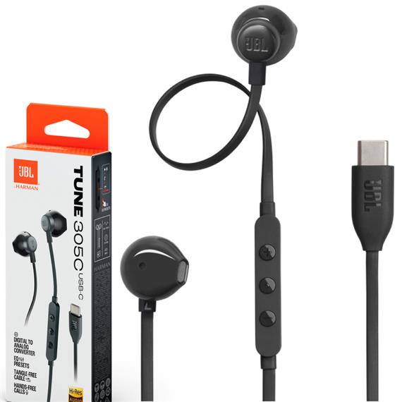 JBL Tune 305C Auricular USB-C con micrófono Negro