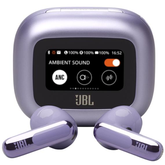 JBL Live Flex 3 Auricular Bluetooth con Cancelación de Ruido y pantalla Púrpura