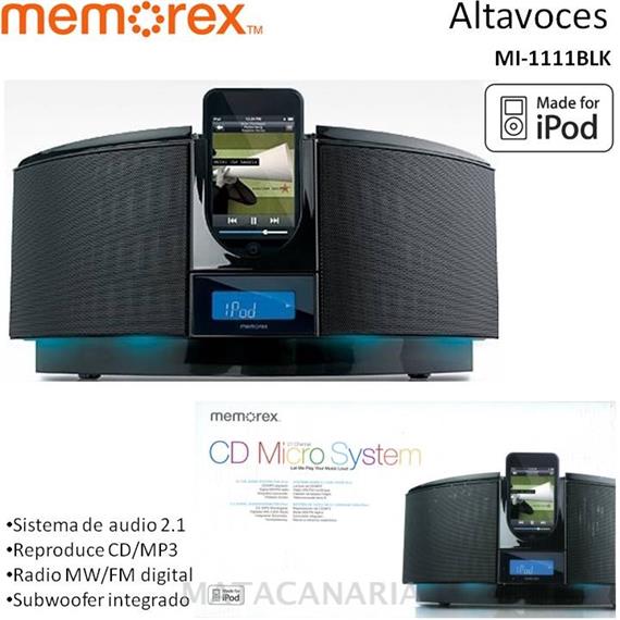 MEMOREX CD MICRO SYSTEM MI-1111 BLACK