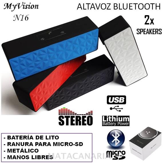 MY VISION N16 ALTAVOZ BLUETOOTH RED