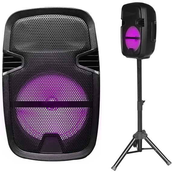 Blaupunkt BLP3975 Altavoz BT para fiesta 8" con LED Negro