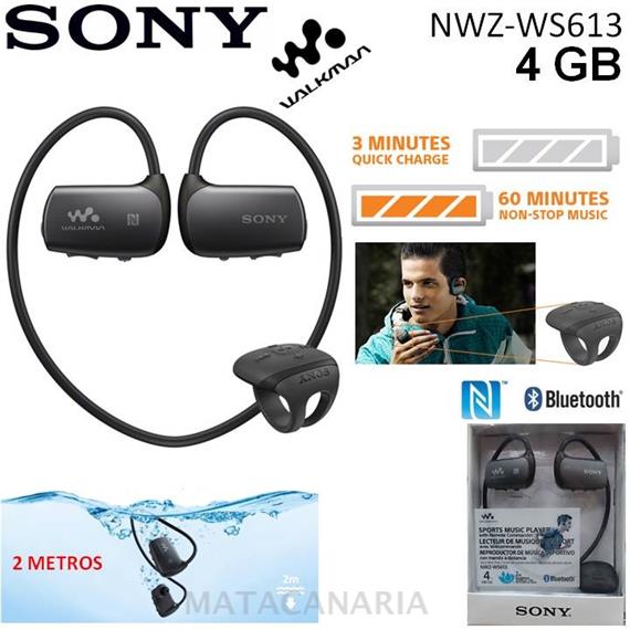 SONY NWZ-WS613/BM MP3 CON BLUETOOTH BLACK