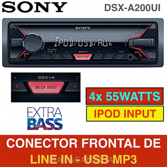 SONY DSX-A200UI AUTORADIO MP3 USB SMARTPHONE