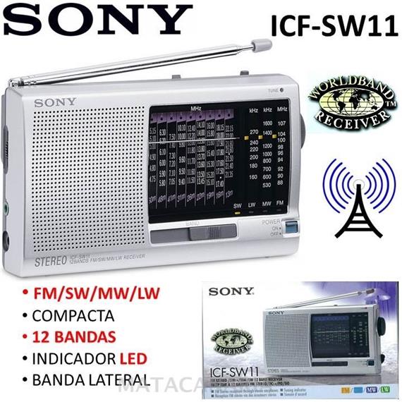 SONY ICF-SW11 RADIO SILVER