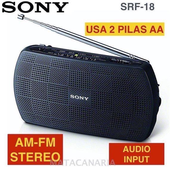 SONY SRF-18 RADIO AM/FM AUDIO IN BLACK